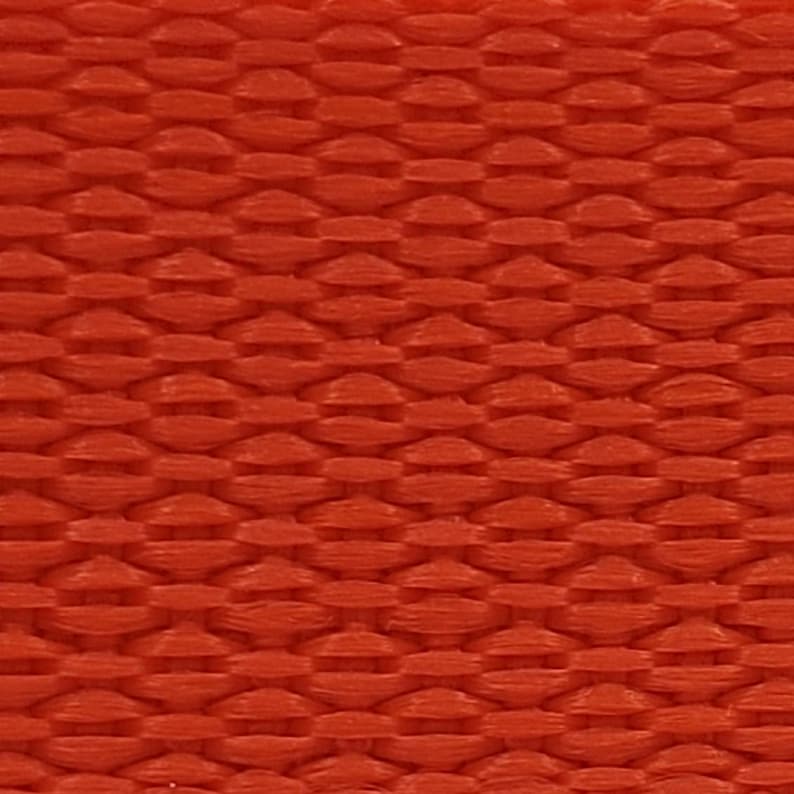1" Lightweight Polypropylene Webbing by the yard, 30+ colors Blood Orange