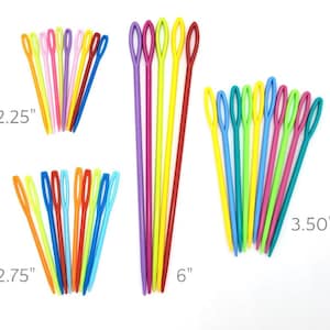 Plastic Yarn Needles for Knitting & Crochet - Blunt Tip Darning Needles