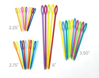 Plastic Yarn Needles for Knitting & Crochet - Blunt Tip Darning Needles