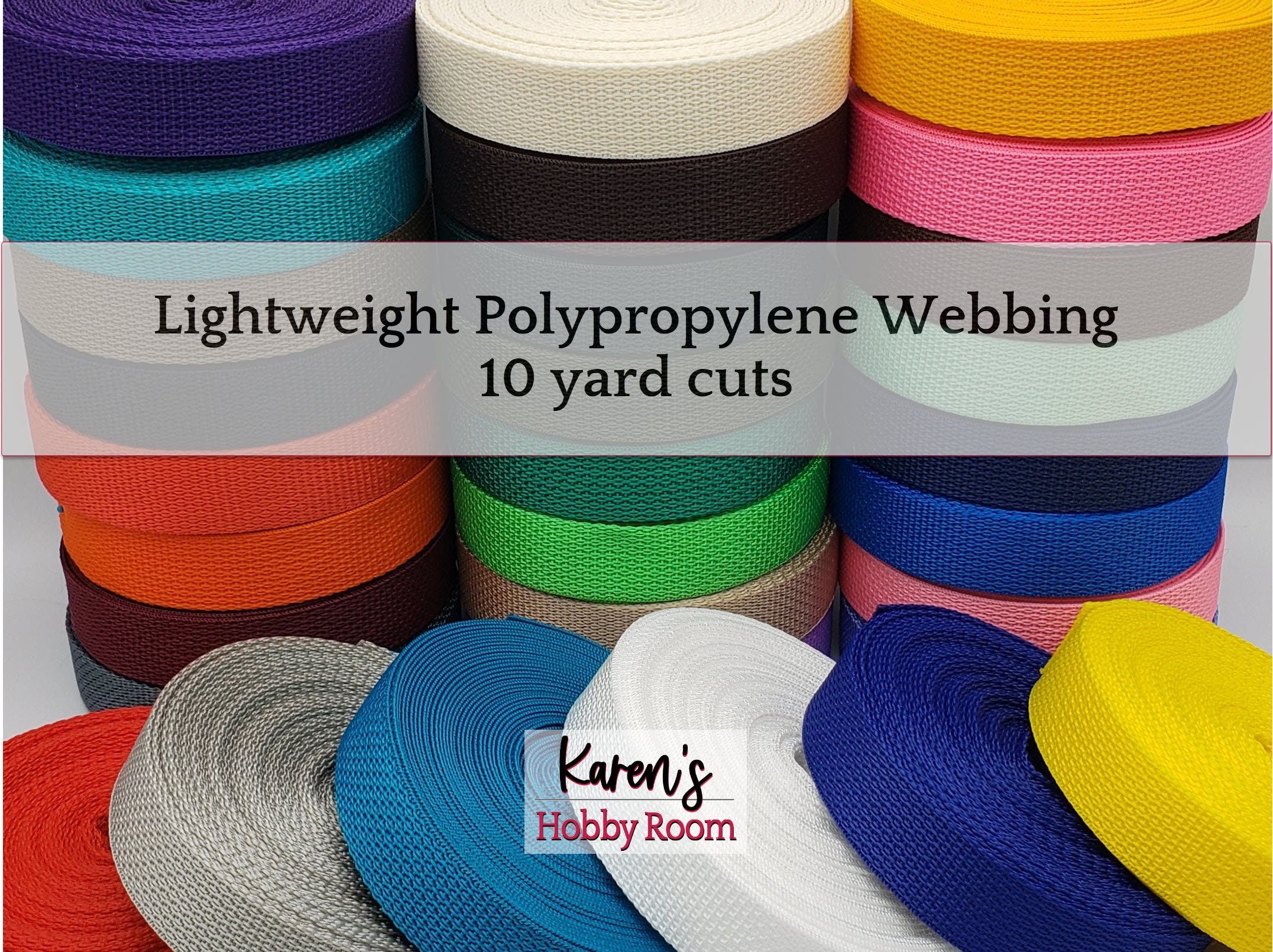 Polypropylene Webbing - Black, wide 10 - 50 mm