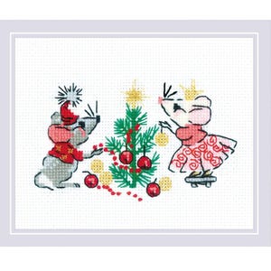 Riolis Counted Cross Stitch Kit, Waiting For A Holiday, 6.25&quot;x 5&quot; 14ct #1823