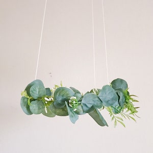 Crib Mobile || green and fresh || wreath || Baby mobile || neutral || nursery decor || greenery || Edward