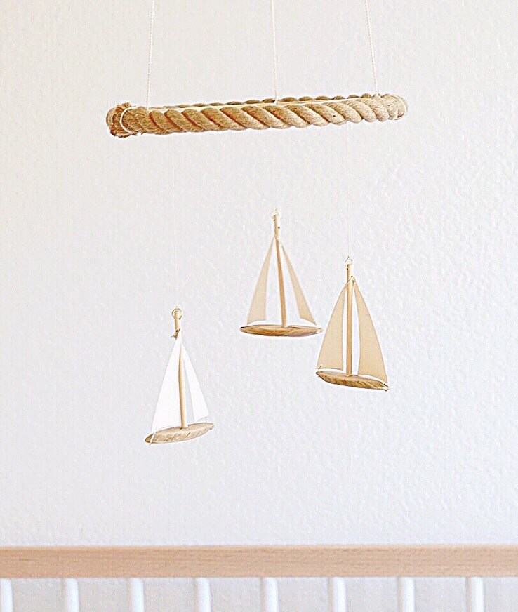 Crib Mobile Baby Mobile Sailboat Mobile Nautical Etsy