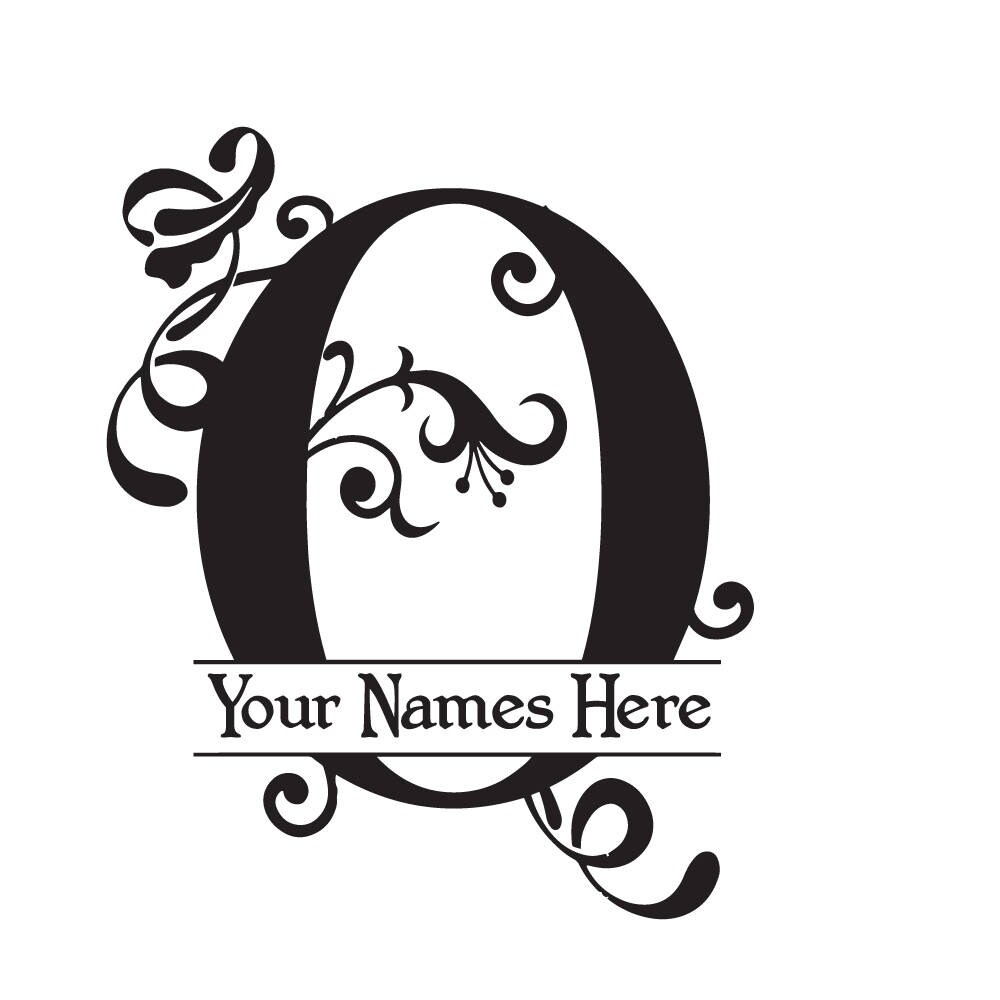 Download Large Vinyl Monogram - Letter O Decal - Split Letter Monogram - Custom RV Decal - Camping Decal ...