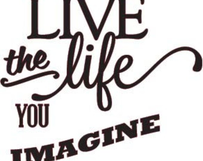 Live The Life You Imagine - Camping Vinyl Decal - Camper Decal-RV Vinyl Decal Sticker-Camper Decor -Trailer Sticker - Vinyl Lettering Decal