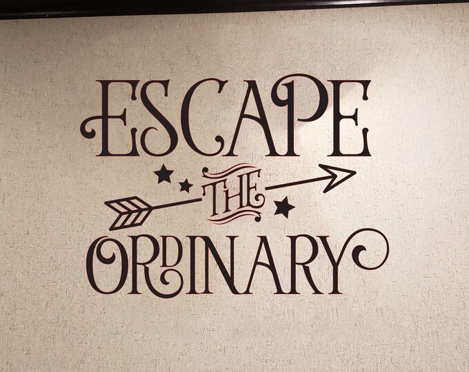 Escape the Ordinary Decal - Camping Vinyl Decal - Camper Decal-RV Vinyl Decal Sticker-Camper Decor -Trailer Sticker - Vinyl Lettering Decal