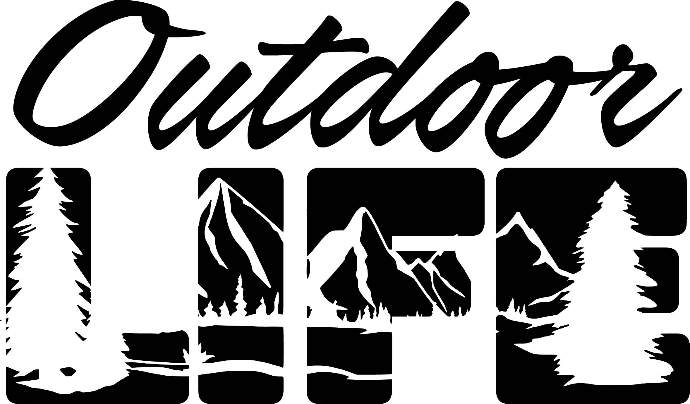 Outdoor Life RV Vinyl  Decal  Large Vinyl  Monogram 