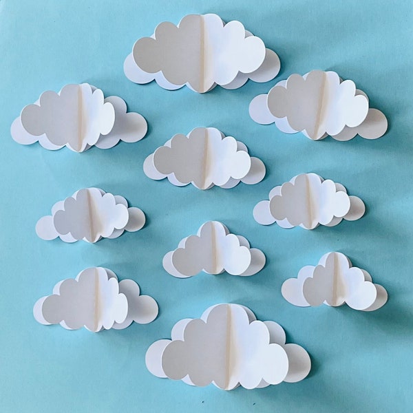 3D Wall Clouds | Cloud Photo Backdrop| Nursery Cloud Wall Art | Baby Shower Cloud Wall Decoration