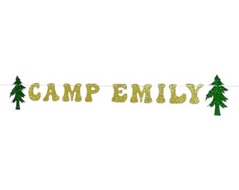 Camp Bachelorette Party Banner: Last Trail Before The Veil Camping Garland