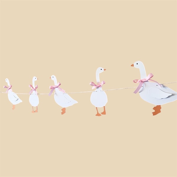 Silly Goose Baby Shower Banner, Goose Nursery Decor, One Silly Goose Birthday Banner, Goose Party Garland, Two Silly Goose 2nd Birthday