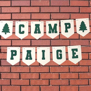 Custom Retro Camp Banner, Camp bachelorette Banner, Last Trail Before the Veil