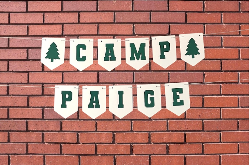 Custom Retro Camp Banner, Camp bachelorette Banner, Last Trail Before the Veil