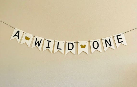 Wild One Party Banner Where The Wild Things Are Party Etsy