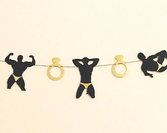 Male Stripper Bachelorette Party Garland: 6-Foot Decoration