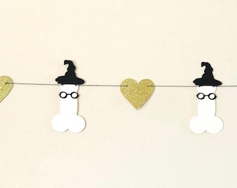 Wizard Bachelorette Party Banner: Funny Nerdy Garland
