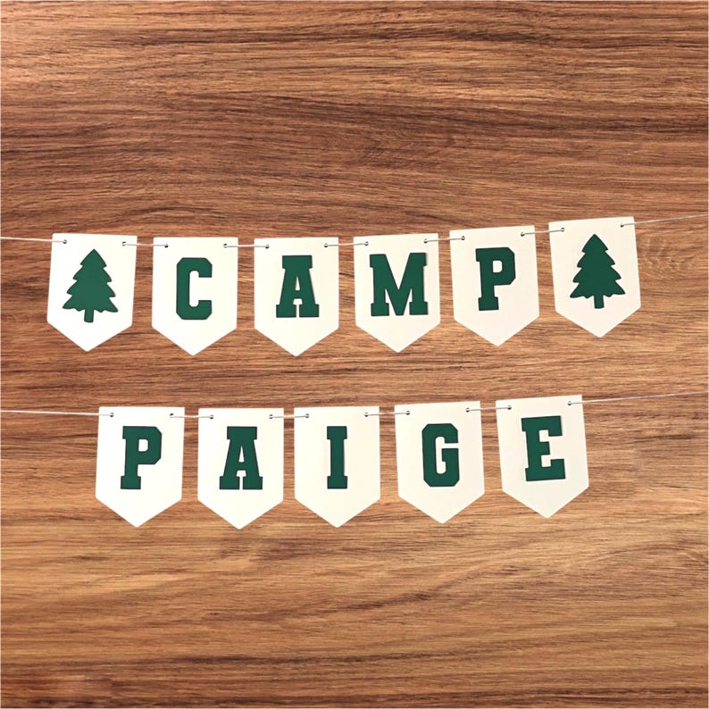 Custom Retro Camp Banner, Camp bachelorette Banner, Last Trail Before the Veil