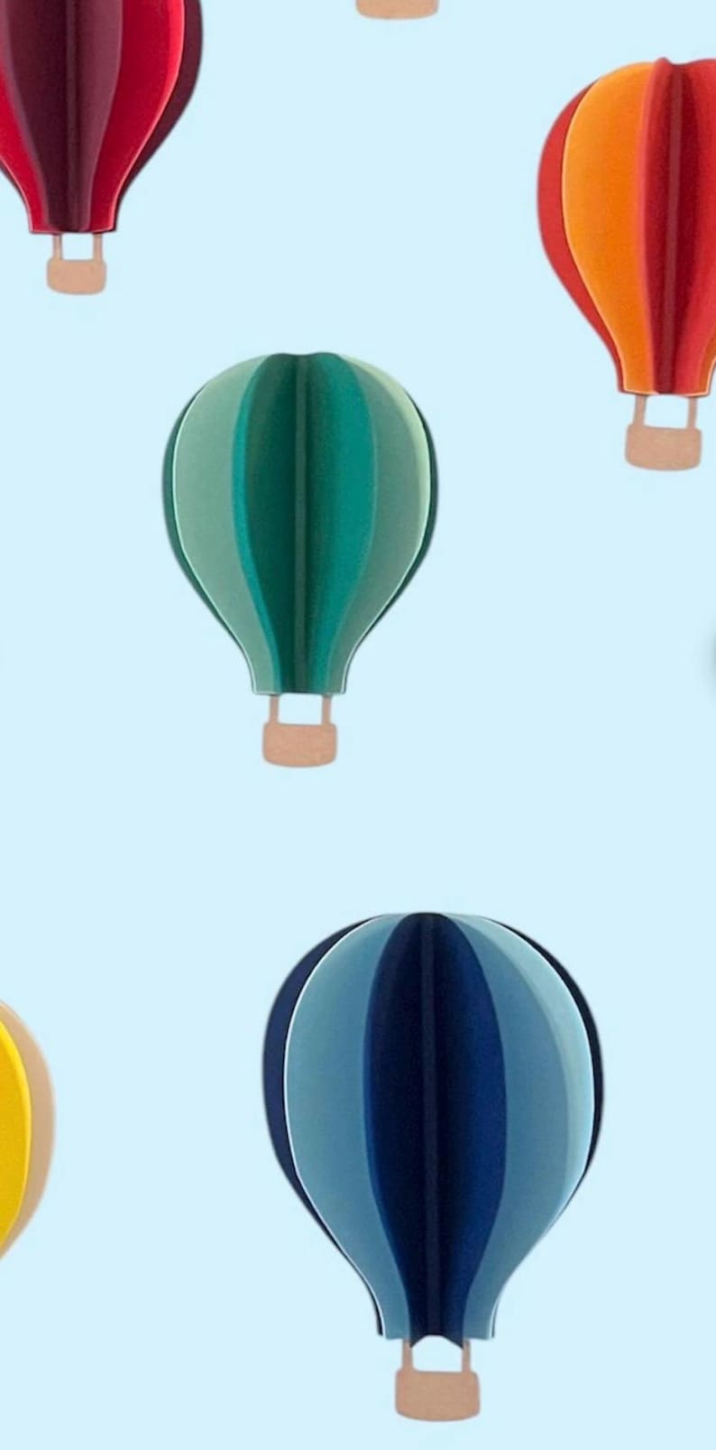 3D paper Hot Air Balloons