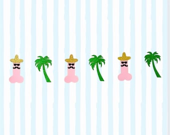 Final Fiesta Banner: Glitter Sombrero, Cactus Bachelorette Garland