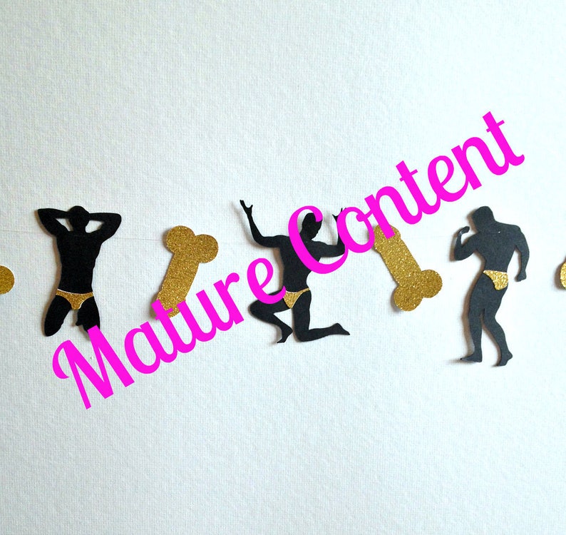 Bachelorette Party Garland Male Stripper Garland Bachelorette Party Supplies Bachelorette Party Decoration