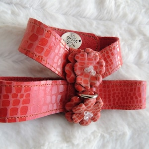 Small Dog Harness, Leather Dog Harness, Pink Dog Harness, Small Pet Dog Harness, Animal Friendly Harness, Ultrasoft Leather Dog Harness
