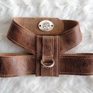 Small Dog Harness, Worn Brown Leather Dog Harness, Small Pet Dog Harness, Animal Friendly Harness, Ultrasoft Leather Dog Harness