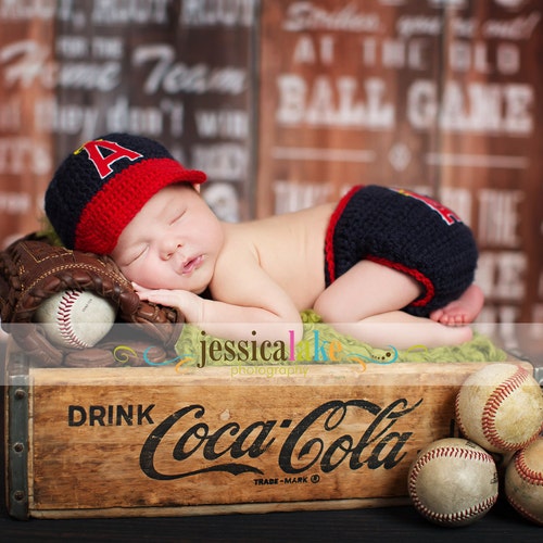 Los Angeles Angels of Anaheim Baby Crochet Baseball Cap and Etsy