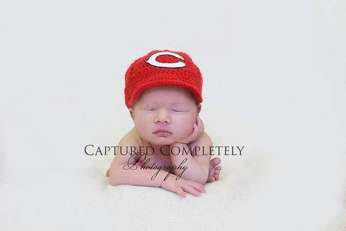 Newborn Baby CINCINNATI REDS Baseball Cap Hat Custom Made Etsy