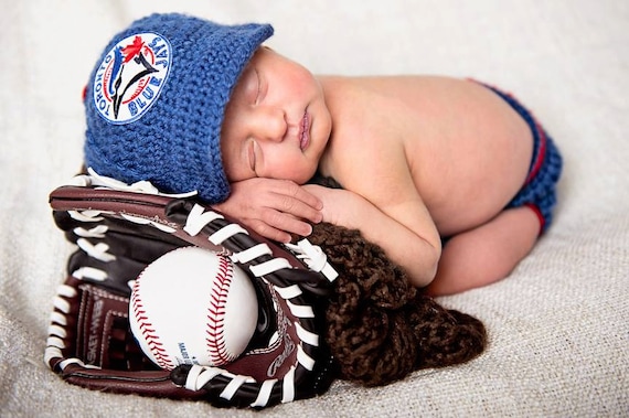 Newborn Baby TORONTO BLUE JAYS Baseball Cap, Hat, Custom Made