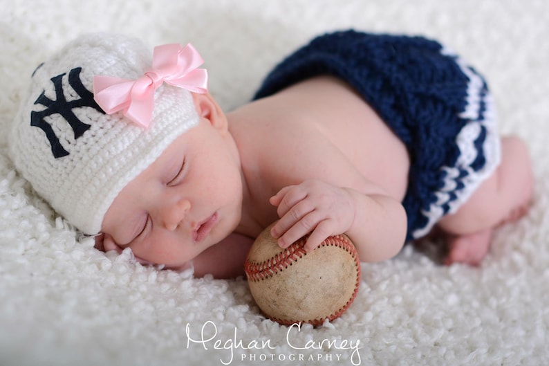 Newborn Baby NEW YORK YANKEES Baseball Cap Hat Custom Made Etsy