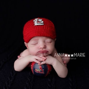 Newborn Baby ST LOUIS CARDINALS Baseball Cap, Hat, Custom Made