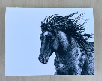 Roan Horse Greeting Card