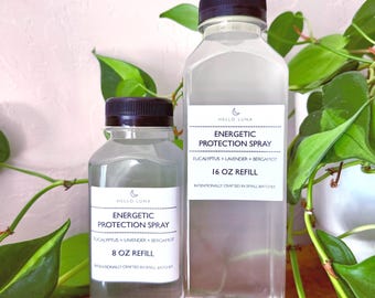 Recambio de spray de protección energética / Spray de protección para personas empáticas / Recambio de bruma de protección energética / Sin humo / Cargado con Reiki
