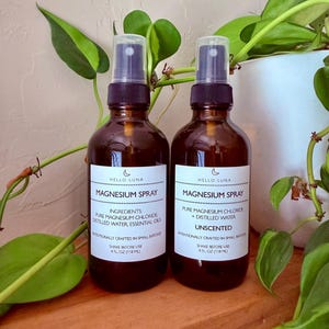 Magnesium Spray | Amber Glass Bottle | Unscented or Lavender | Pure Magnesium Chloride | Sleep & Muscle Relief | Sleep Support