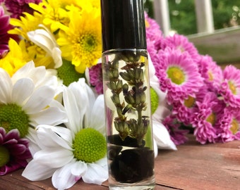 Grounding Essential Oil Roll on || Crystal Infused Essential