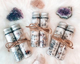 Mini set de regalo para sales de baño: Sales de baño florales en tubos