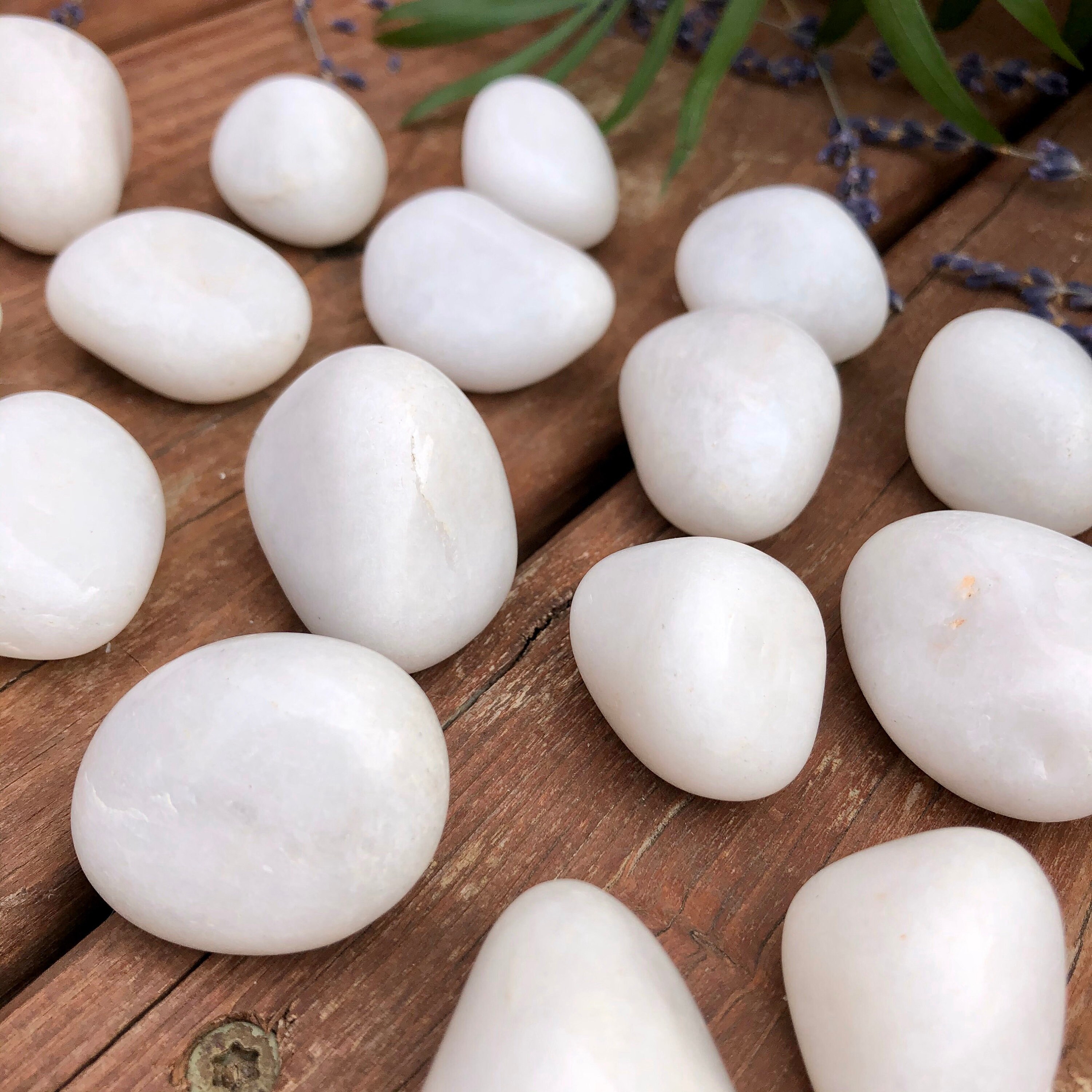 Tumbled White Agate Polished White Agate Stone Healing Etsy