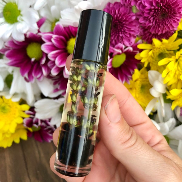 Grounding Essential Oil Roll On || Crystal Infused Essential Oil Roller || Grounding Blend || Balancing  Blend || Black Obsidian ||