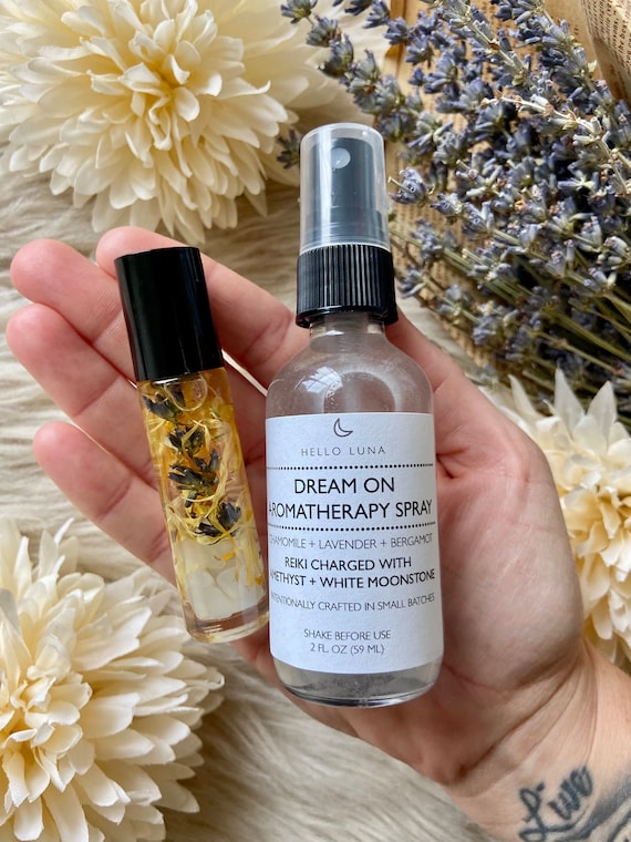 Reiki Infused Aromatherapy Set: Lavender, Chamomile Sleep Support