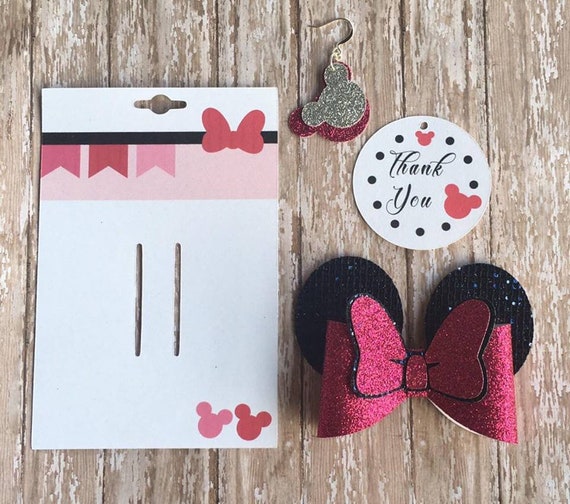 Download Mouse Hairbowmouse Earrings Thank You Card Plus Mouse Hair Etsy