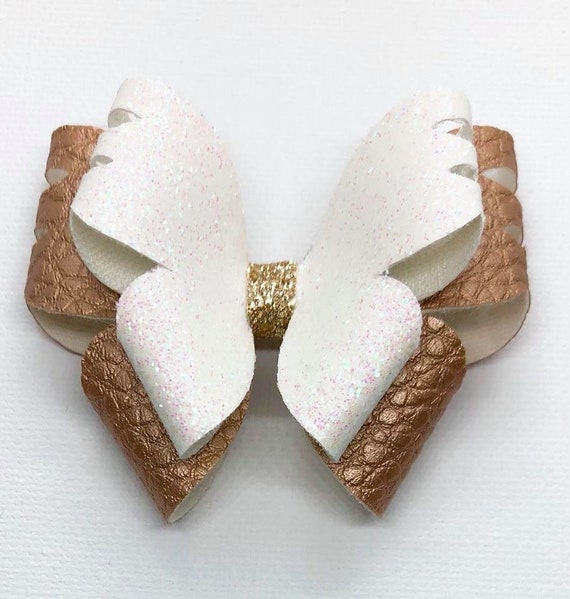 3 D Butterfly Hair Bow Template Svg Pdf Png Cricut Etsy