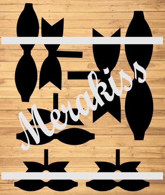 Download Free Hair Bow Digital Svg Template Make Your Own Size Svgpdfpng Etsy SVG Cut Files