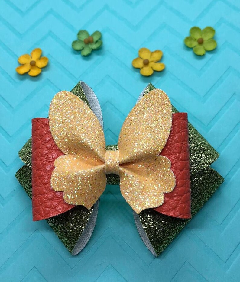 Cactus Pineapple Butterfly Hair Bow Template SVG Pdf | Etsy