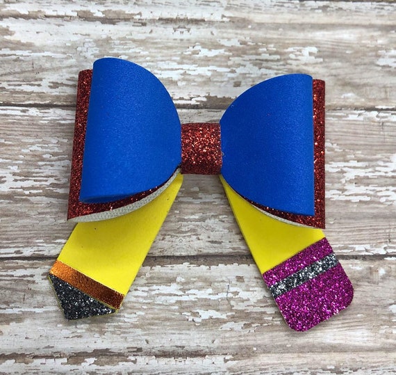 Download Free Back To School Hair Bow Svg Template Etsy SVG Cut Files