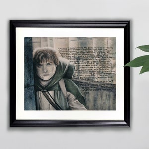 Samwise Gamgee Acrylic Art Print- 8x10  |  Lord of the Rings, Sean Astin, Painting