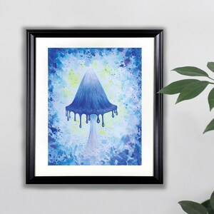 Ink Cap Mushroom Watercolor Art Print- 8x10  |  Nature, Painting