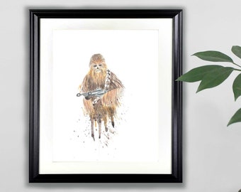 Chewbacca Watercolor Print- 8x10  |  Star Wars, Painting