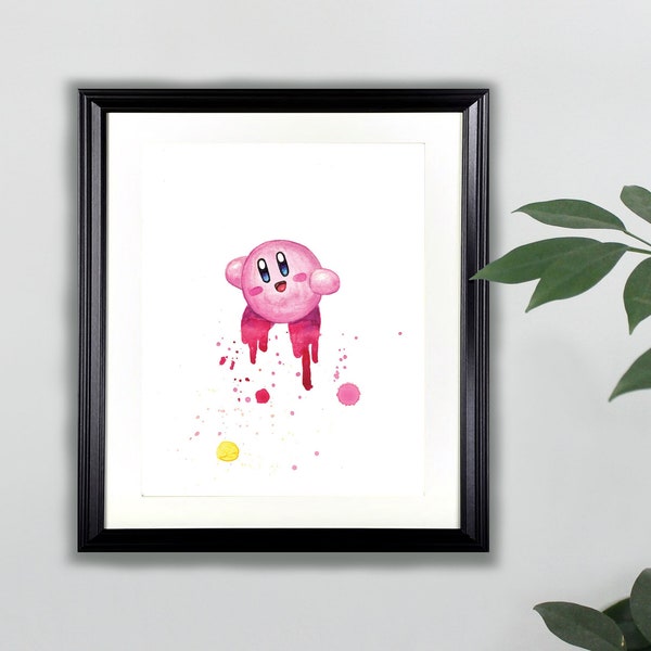 Kirby Watercolor Painting - Etsy