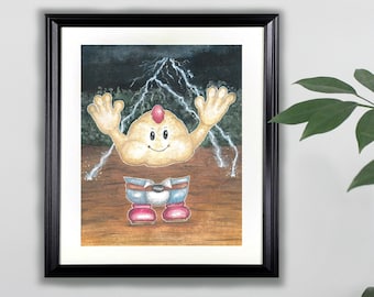 Mallow Watercolor Art Print- 8x10  |  Super Mario RPG, Nintendo, Painting