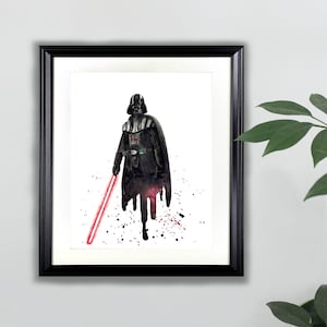 Darth Vader Watercolor Art Print- 8x10  |  Star Wars, Anakin Skywalker, Painting