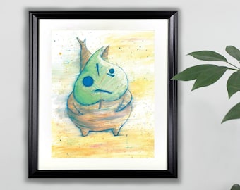Makar aquarel Art Print-8 x 10 | Legende van Zelda, Wind Waker, Korok, schilderen